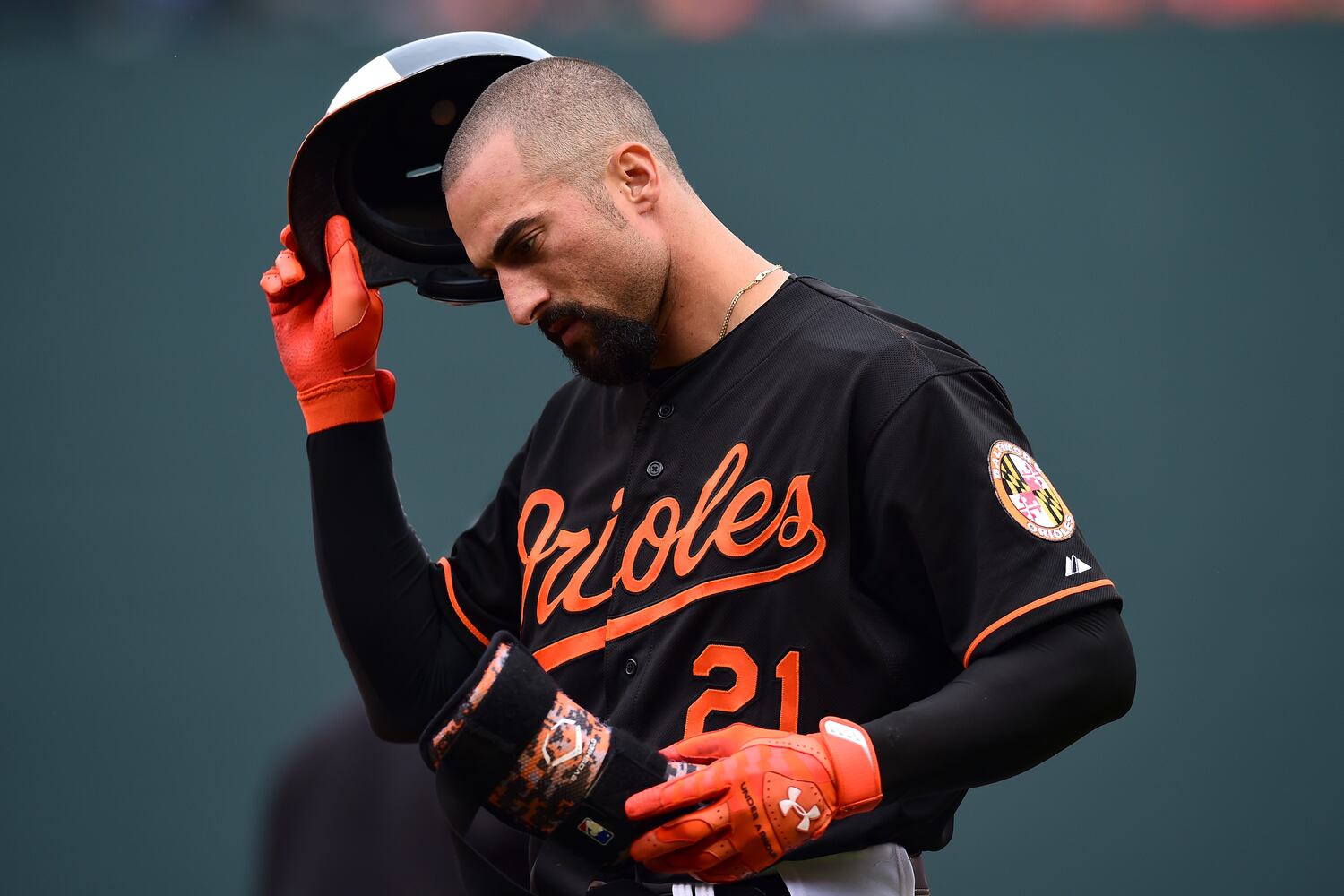 Markakis will need a different uniform number. The Braves long ago retired Hall of Famer Warren Spahn’s No. 21.