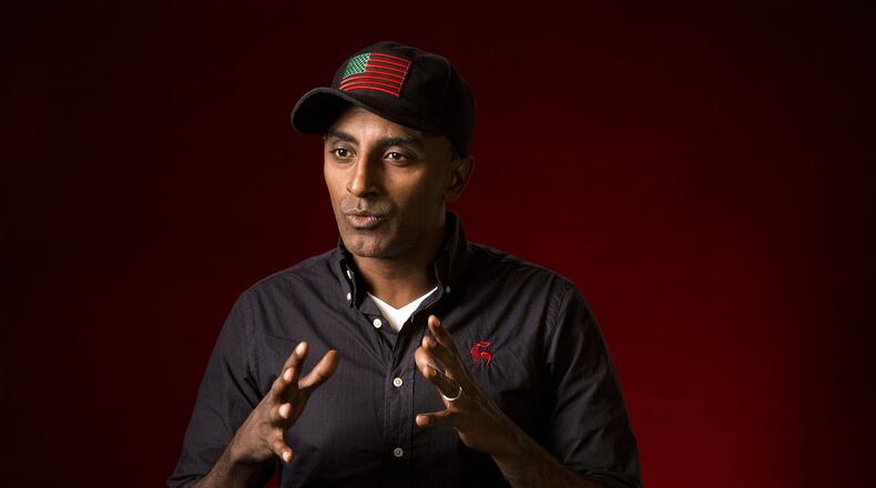 Celebrity Chef Marcus Samuelsson, of Red Rooster Harlem, on Nov. 3, 2016 at the Los Angeles Times studio. (Ricardo DeAratanha/Los Angeles Times/TNS)