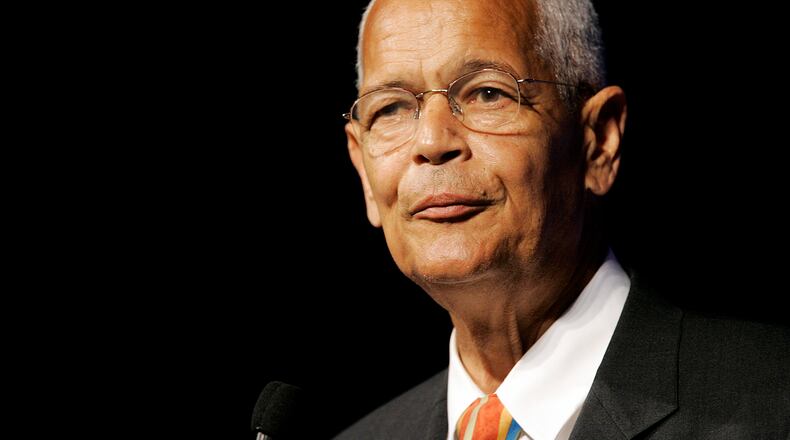NAACP Chairman Julian Bond addresses the civil rights organization's annual convention in Detroit. Bond, a civil rights activist and longtime board chairman of the NAACP, died Saturday, Aug. 15, 2015, according to the Southern Poverty Law Center. He was 75. AP/Paul Sancya