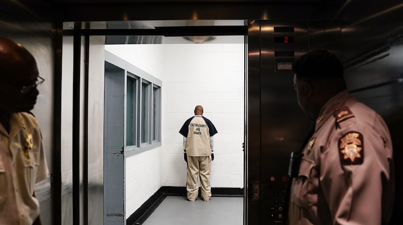 An inmate is seen during a tour of the Fulton County Jail on Monday, December 9, 2019, in Atlanta. (Elijah Nouvelage/Special to the Atlanta Journal-Constitution)