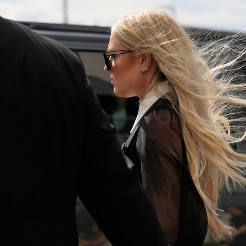 Erika Kirk leaves the Fourth District Courthouse, Monday, July 6, 2026, in Provo, Utah, after a hearing for Tyler Robinson, accused in the fatal shooting of Charlie Kirk. (AP Photo/Marielle Scott)