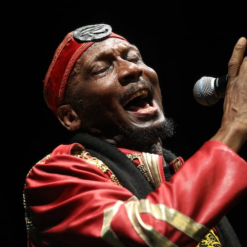 FILE - Jamaican musician, singer and actor Jimmy Cliff performs during the Timbre Rock and Roots concert on Friday March 22, 2013 in Singapore. (AP Photo/Wong Maye-E, File)