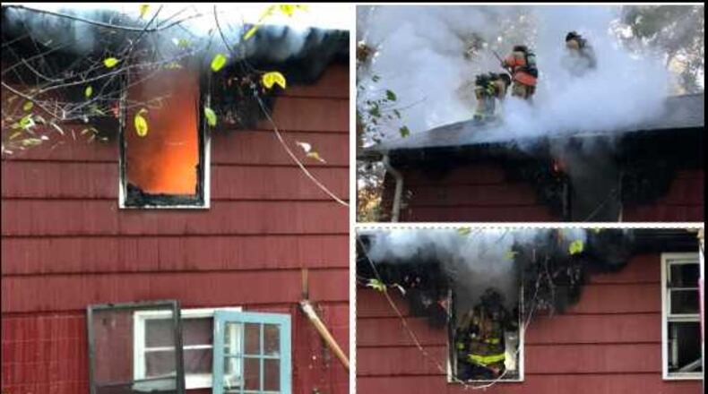 Cobb County firefighters responded to a blaze at a home near where Austell and Windy Hill roads meet in Marietta on Tuesday, Oct. 30, 2018. There were 30 cats at the home.