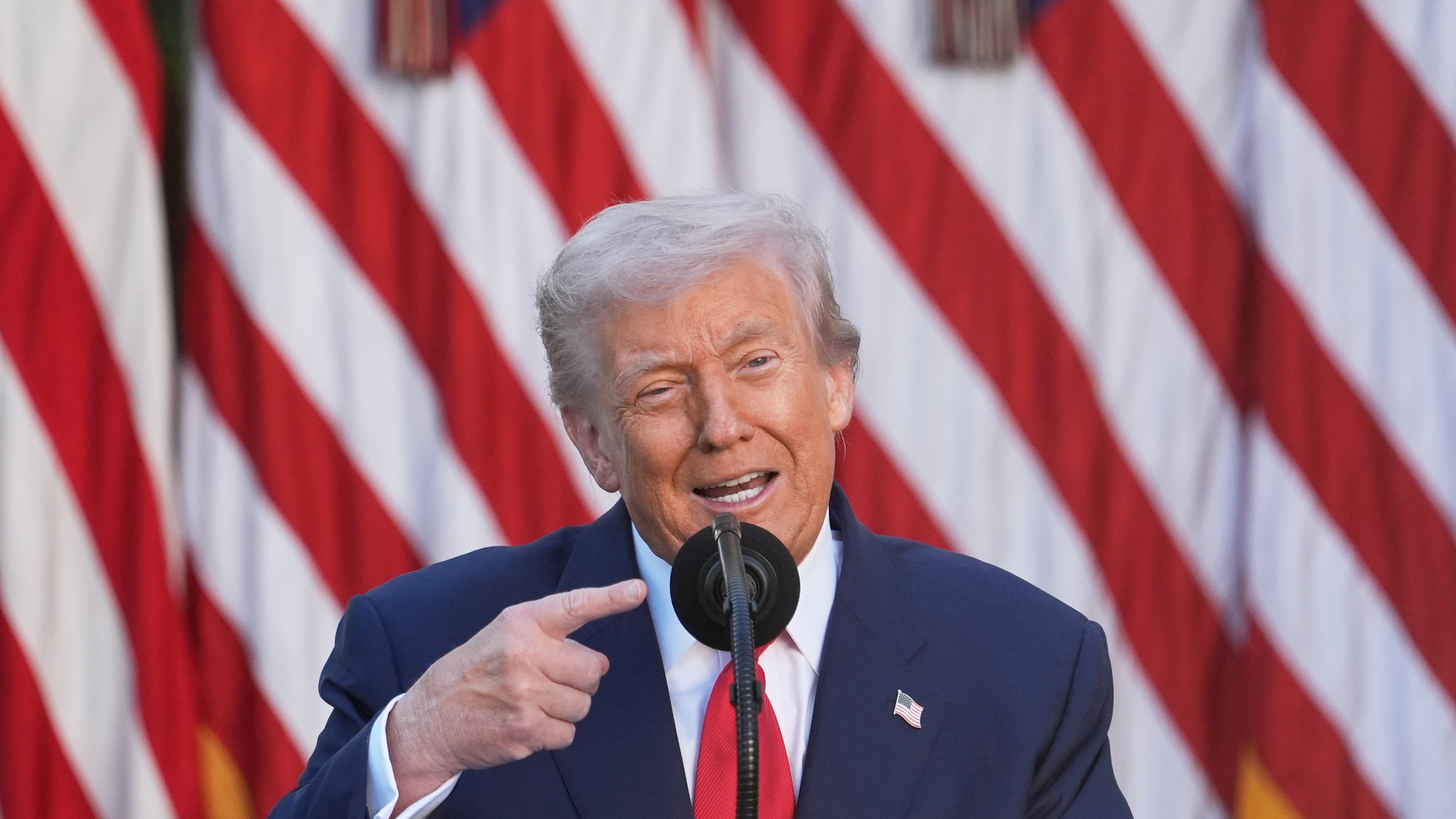 FILE - President Donald Trump speaks before posthumously awarding the Presidential Medal of Freedom to Charlie Kirk in the Rose Garden of the White House, Oct. 14, 2025, in Washington. (AP Photo/Alex Brandon, File)