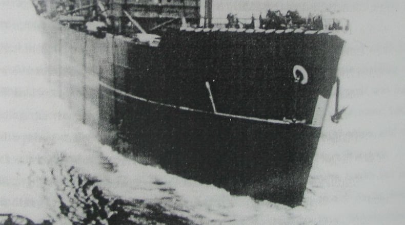 The launching of SS Arisan Maru at Tama Shipyard in Japan.