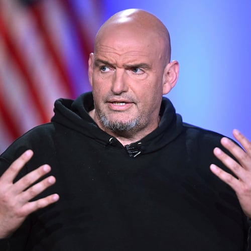 FILE - Sen. John Fetterman, D-Pa., participates in a debate, June 2, 2025, in Boston. (AP Photo/Steven Senne, File)