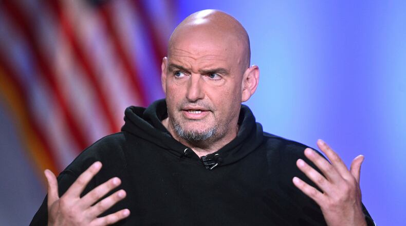 FILE - Sen. John Fetterman, D-Pa., participates in a debate, June 2, 2025, in Boston. (AP Photo/Steven Senne, File)