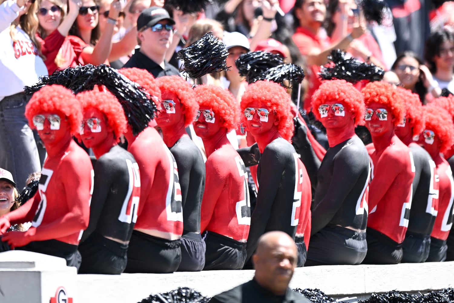 UGA fans are seen during the first half of the G-Day spring football game Saturday, April 12, 2025 at Sanford Stadium in Athens. (Daniel Varnado/For the Atlanta Journal-Constitution)