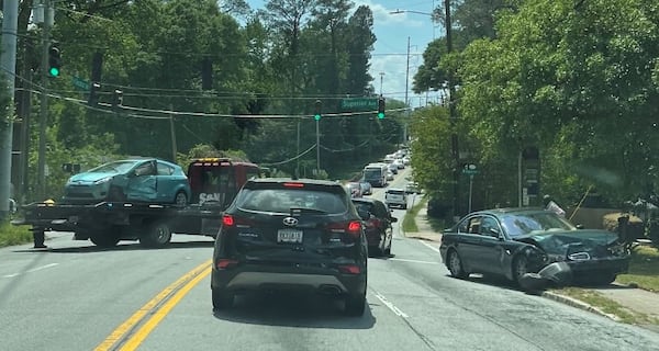 Once again, the intersection of North Decatur Road and Superior Avenue was the scene of a serious wreck. Last week, a car blew through a red light, according to police, and slammed into a Prius. The driver was knocked unconscious but survived. (Courtesy of Decaturish and Adam Francois Watkins)