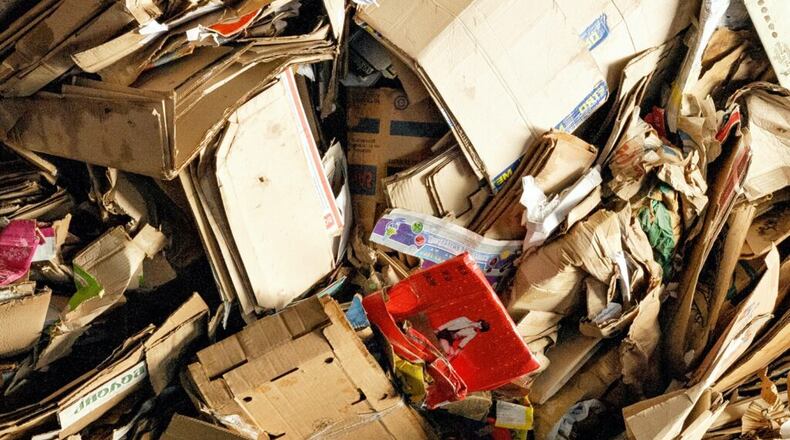 Milton will use a grant, if awarded, to set up small bins for hard-to-recycle household items in City Hall and add a larger, mobile, multi-compartment bin at Bell Memorial Park to collect cardboard and other recyclable materials. COURTESY METRO GREEN