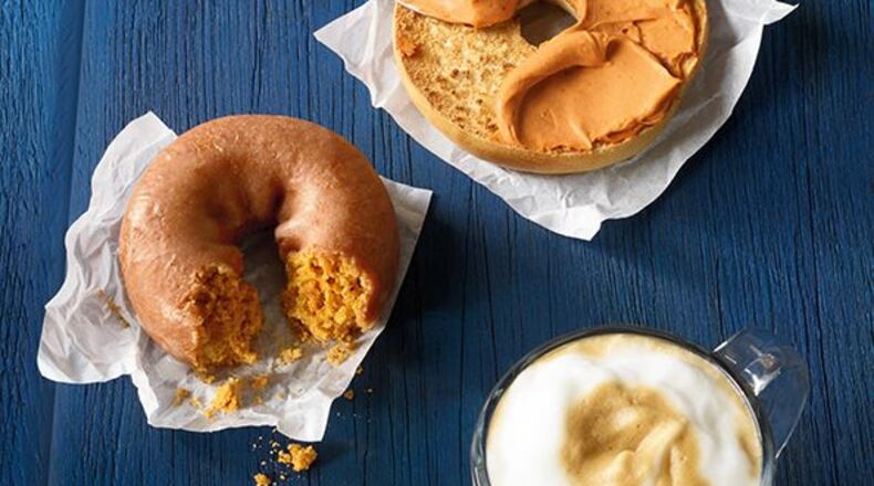 Dunkin' Donuts is spicing up the season with its new pumpkin spice cream cheese, made with real pumpkins.