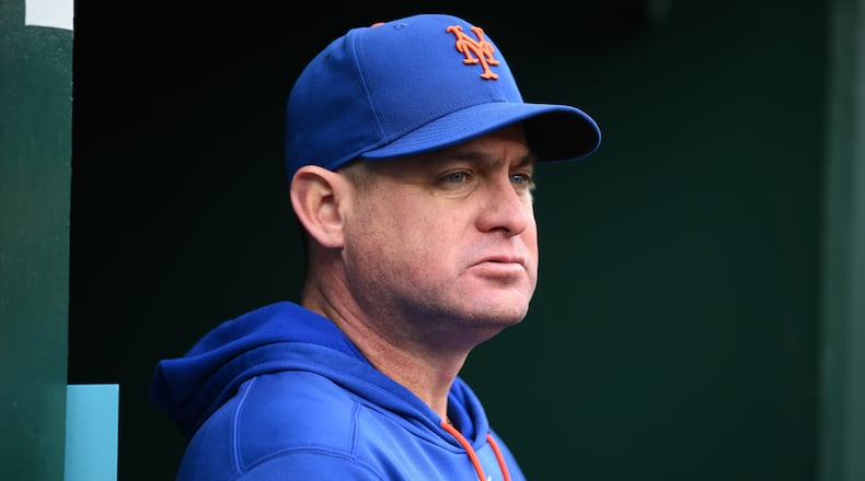 FILE - New York Mets manager Carlos Mendoza before a baseball game against the Washington Nationals, Thursday, May 21, 2026, in Washington. (AP Photo/Nick Wass, File)