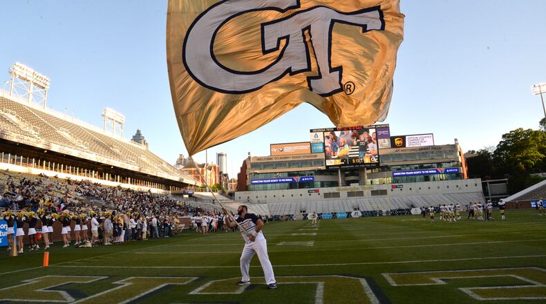 Georgia Tech's spring game at Bobby Dodd Stadium Friday, April 20, 2018. HYOSUB SHIN / HSHIN@AJC.COM
