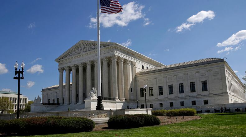 The U.S. Supreme Court is seen in Washington, Tuesday, April 7, 2026, in Washington. (AP Photo/Rahmat Gul)
