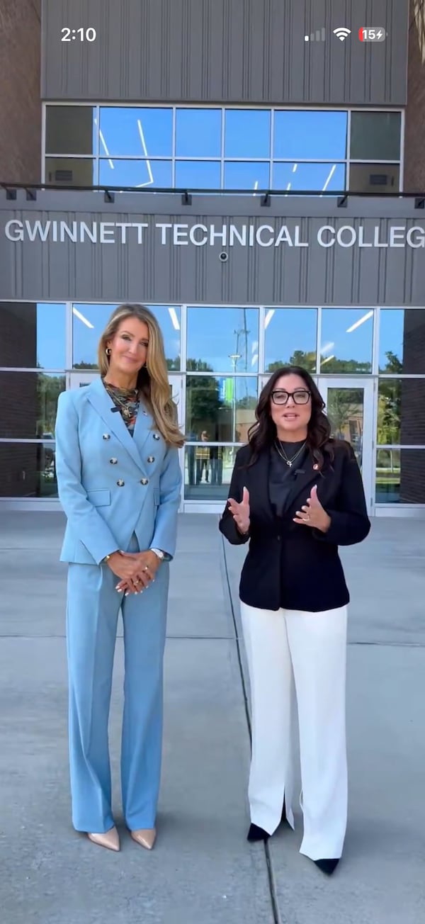 In September, Kelly Loeffler (left), who now heads the Small Business Administration, toured Gwinnett Technical College with Labor Secretary Lori Chavez-DeRemer. (Courtesy of U.S. Department of Labor)