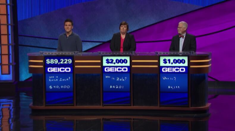 Adam Stone (right) came in third place on the Monday, May 20, 2019 episode of "Jeopardy," which airs locally on WXIA-TV.