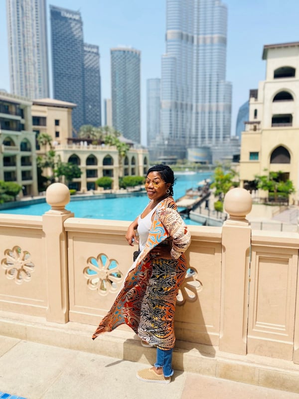"Homecoming gives you a dopamine rush of being comfortable and safe. You are in an oasis of peace, happiness and fun,” says Amy Grant, a Spelman College alumna who is traveling from Qatar to Atlanta for this year's homecoming festivities. PHOTO CONTRIBUTED.