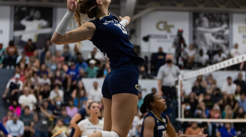 Georgia Tech right side hitter Mariana Brambilla. (Georgia Tech Athletics)