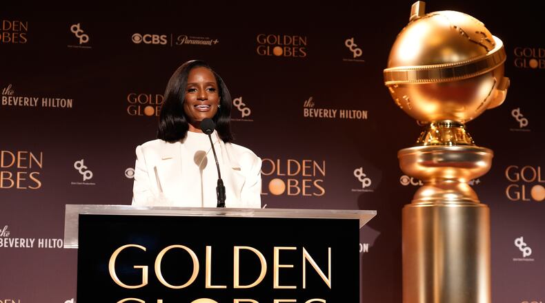 Skye P. Marshall appears during the nominations announcement for the 83rd Golden Globes on Monday, Dec. 8, 2025, at the Beverly Hilton Hotel in Beverly Hills, Calif. (AP Photo/Chris Pizzello)