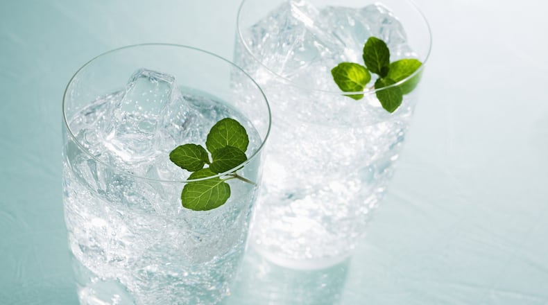 A bit of mint is one of Atlanta dietitian Rahaf Al Bochi's occasional additions to water.