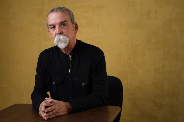 Harry Gamboa Jr., a founding member of the Chicano art collective Asco, poses for a portrait to promote the documentary film "ASCO: Without Permission" on Wednesday, March 19, 2025, in Los Angeles. (AP Photo/Chris Pizzello)