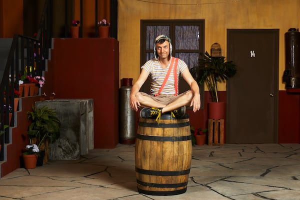 This image released by Warner Bros. Discovery shows Pablo Cruz in a scene from the series "Chespirito: Sin querer queriendo"." (Warner Bros. Discovery via AP)