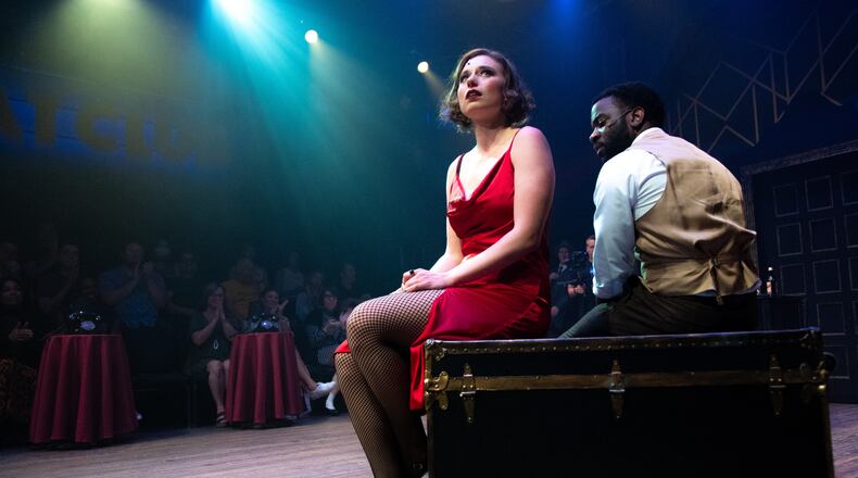 Sally Bowles (Callie Johnson) and Cliff (Terrence Smith) keep audiences in Berlin captivated in "Cabaret" at Actor's Express.