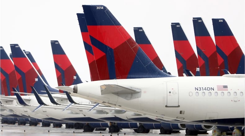 Delta Air Lines has parked planes amid flight cuts during the coronavirus pandemic.