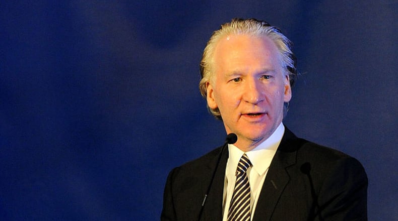 LOS ANGELES, CA - Bill Maher speaks onstage at the Cinema For Peace event benefiting J/P Haitian Relief Organization in Los Angeles held at Montage Hotel on January 14, 2012 in Los Angeles, California. Maher is being critized for saying crude remarks about Ivanka Trump. (Photo by Michael Buckner/Getty Images For J/P Haitian Relief Organization and Cinema For Peace)