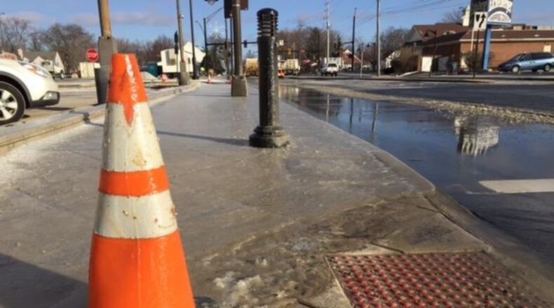 A water main broke Sunday at North Atlanta High School leading to cancelled classes Tuesday. Staff photo.