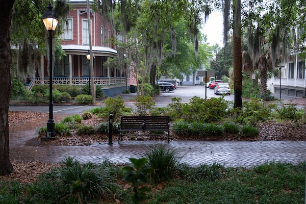Savannah is weighing how best to memorialize the Black burial site below Whitefield Square. (Ben Gray for the AJC)