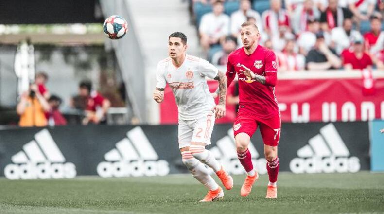 Atlanta United played at New York Red Bulls in an MLS game on Sunday in Harrison, N.J. (Atlanta United)