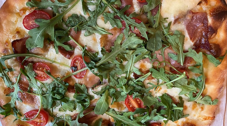 Pizza is among the Italian favorites at Piastra on Marietta Square. Bob Townsend for The Atlanta Journal-Constitution