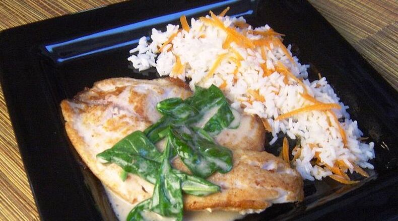 Tilapia with Peanut Coconut Sauce and Chinese Garlic Steak. (Linda Gassenheimer/TNS)