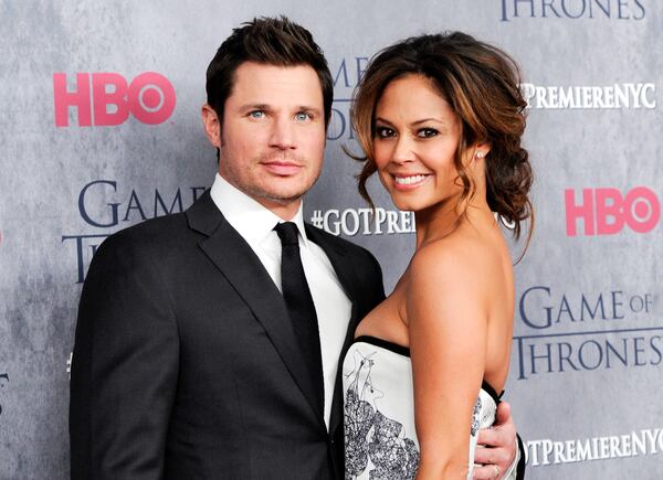  Television personalities Nick and Vanessa Lachey are pictured here attending the March 2014  fourth season premiere of ‘Game of Thones’ in New York. The Lacheys will compete on the upcoming season of ‘Dancing with the Stars.’