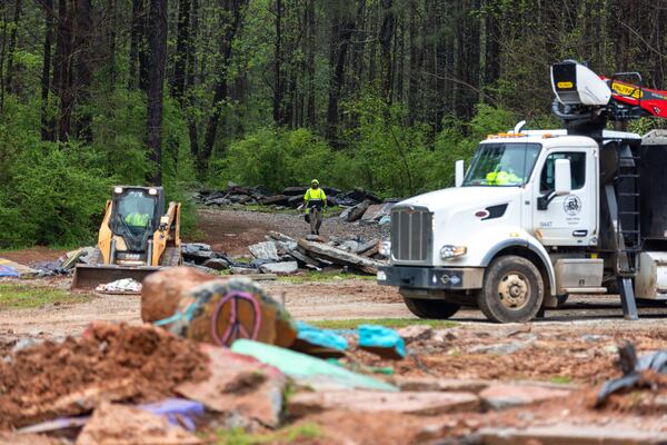 Authorities began clearing and enforcing an executive order closing Intrenchment Creek Park in Atlanta until further notice on Monday, March 27, 2023. Agencies from across metro Atlanta, along with state agencies, were conducting the clearing operation led by DeKalb County Police. (i(Arvin Temkar / arvin.temkar@ajc.com)
