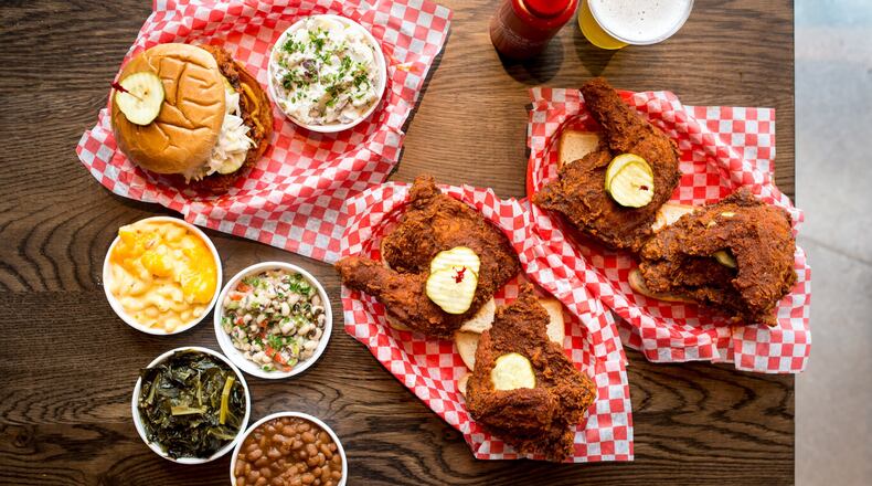 Hattie B’s Hot Chicken and sides. Photo credit- Mia Yakel.