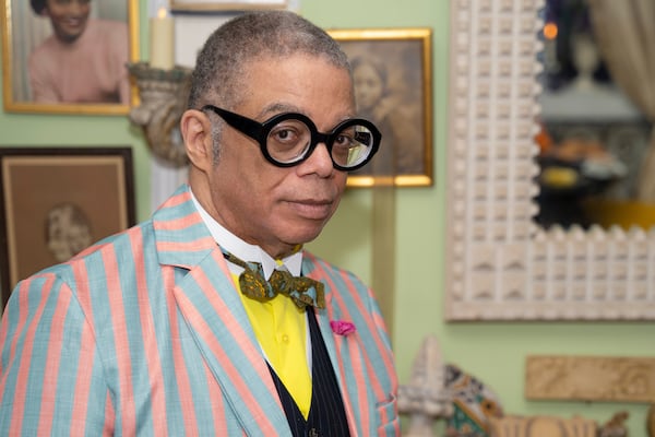 Cultural and architectural historian Michael Henry Adams poses for a portrait on Thursday, May 1, 2025, in New York. (AP Photo/Gary Gerard Hamilton)