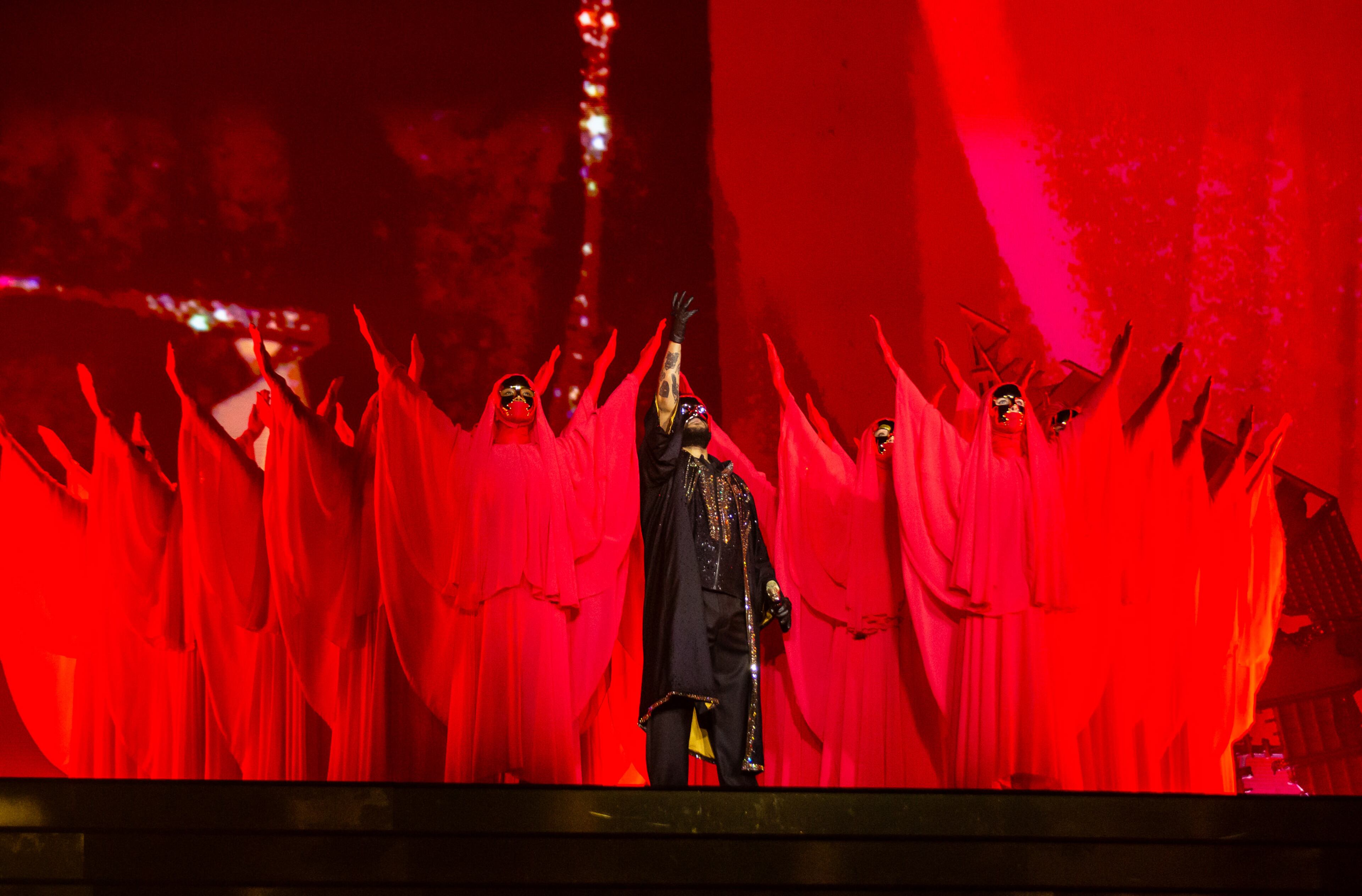 The Weeknd dazzles the crowd at Mercedes-Benz Stadium on Thursday, Aug. 21, 2025, in Atlanta. (Ryan Fleisher for the AJC)