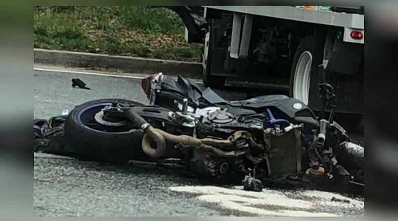 A motorcyclist was seriously injured in a crash with a landscaping truck in Cobb County, police said.