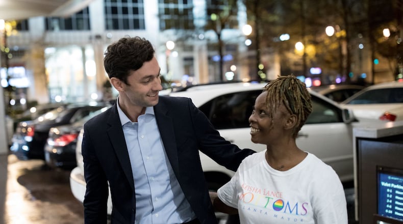 Jon Ossoff announced Friday on Twitter that “this is not the moment” for another run for Congress. Last year, Ossoff raised nearly $30 million in a special election in Georgia’s 6th Congressional District. Karen Handel won that race, the most expensive U.S. House contest in history. BRANDEN CAMP/SPECIAL