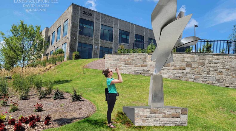 The Alpharetta Public Arts Commission recently approved a plan for an eagle sculpture by David Landis outside Evans General Contractors. COURTESY CITY OF ALPHARETTA