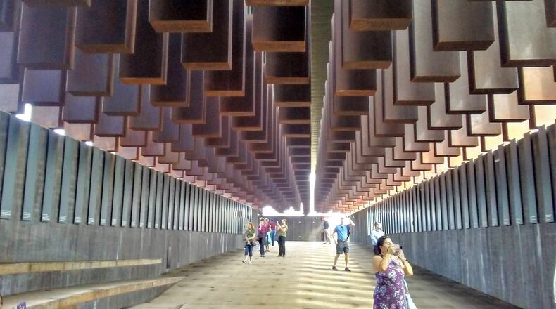 The National Memorial for Peace and Justice in Montgomery commemorates the victims of racial terror lynchings in the United States. Contributed by Blake Guthrie