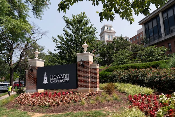 A sign welcomes people to the Howard University campus in Washington on July 6, 2021. (Jacquelyn Martin/AP)