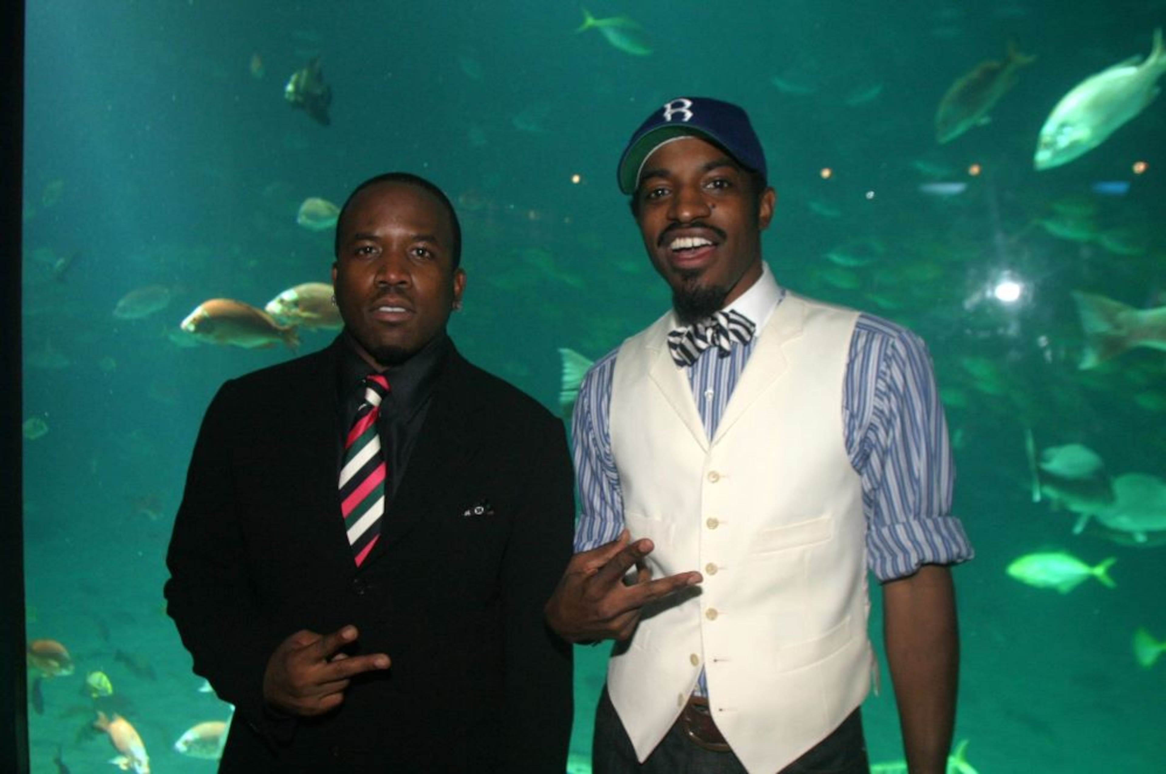 Grammy-winning rap duo OutKast at Georgia Aquarium.