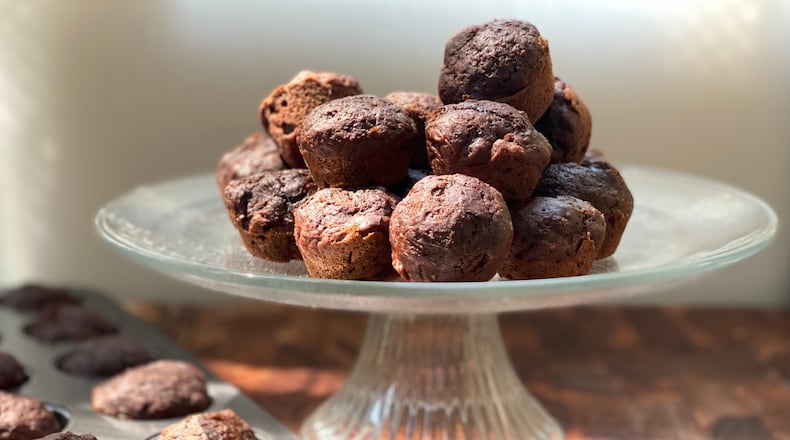 Zucchini and applesauce are the secret ingredients in this delicious, lower-sugar, no-fat dessert. (Kellie Hynes for The Atlanta Journal-Constitution)