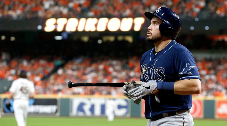 Catcher Travis d'Arnaud spent the majority of 2019 with the Tampa Bay Rays.