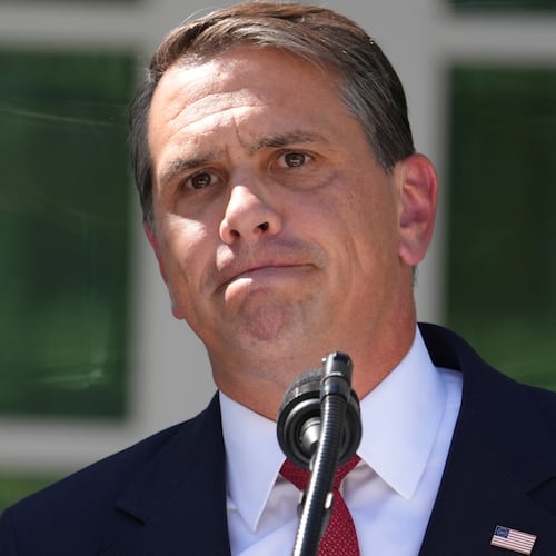 U.S. Attorney General Todd Blanche listens during a news briefing in the Rose Garden of the White House, Tuesday, Sept. 15, 2026, in Washington. (AP Photo/Jacquelyn Martin)