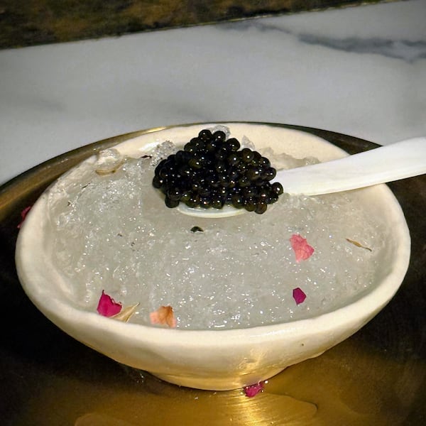 At NoriFish, a martini can be ordered with an optional caviar bump. (Henri Hollis/AJC)