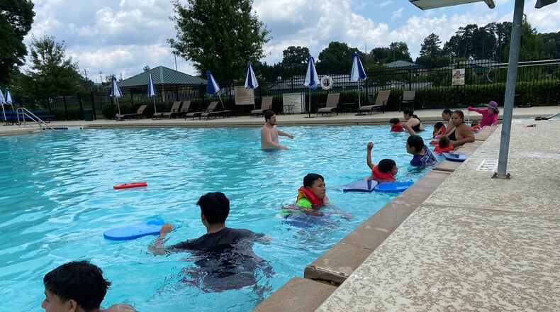Through Sept. 4, the Flowers Park Pool in Doraville is open most days through July 30 - except Mondays - and from July 31 to Sept. 4 except Mondays through Fridays. (Courtesy of Doraville)